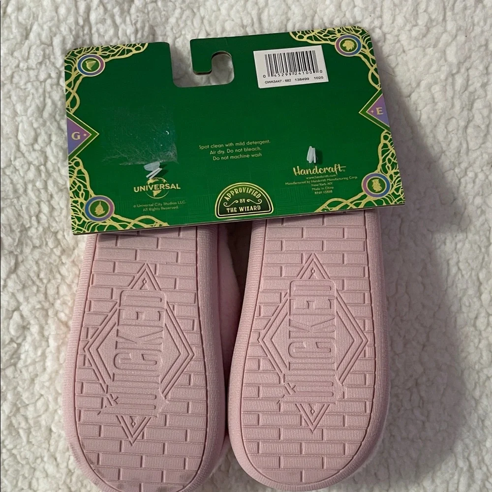 NWT Wicked Kids Scuff Slippers in Pink and Green Size 11/12 Child